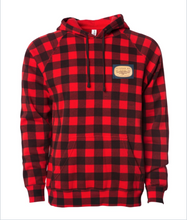 Load image into Gallery viewer, Veteran Mx Unisex Raglan Hooded Pullover with Leather Patch