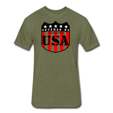 Load image into Gallery viewer, Fitted Cotton/Poly T-Shirt by Next Level - heather military green