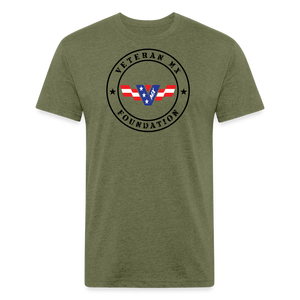 Fitted Cotton/Poly T-Shirt by Next Level - heather military green