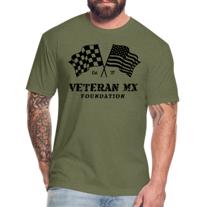 Fitted Cotton/Poly T-Shirt by Next Level - heather military green