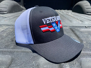 Black and White Snap Back with Color Logo