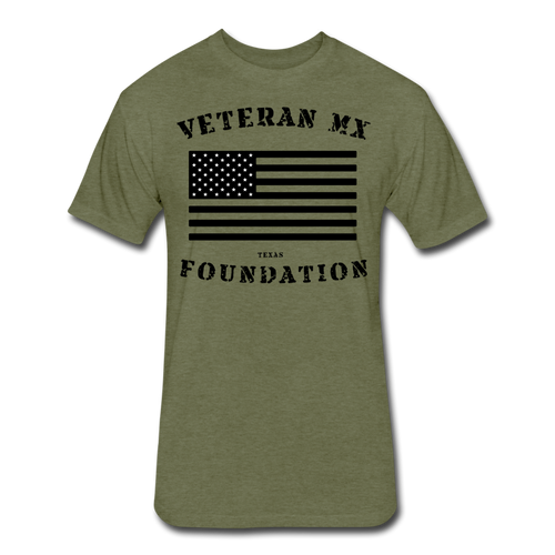 Fitted Cotton/Poly T-Shirt by Next Level - heather military green